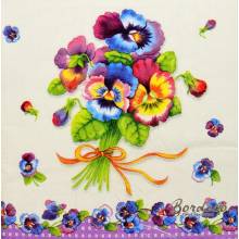 Serwetka do decoupage firmy AMBIENTE bratkiSerwetka do decoupage firmy AMBIENTE bratki 25x25cm